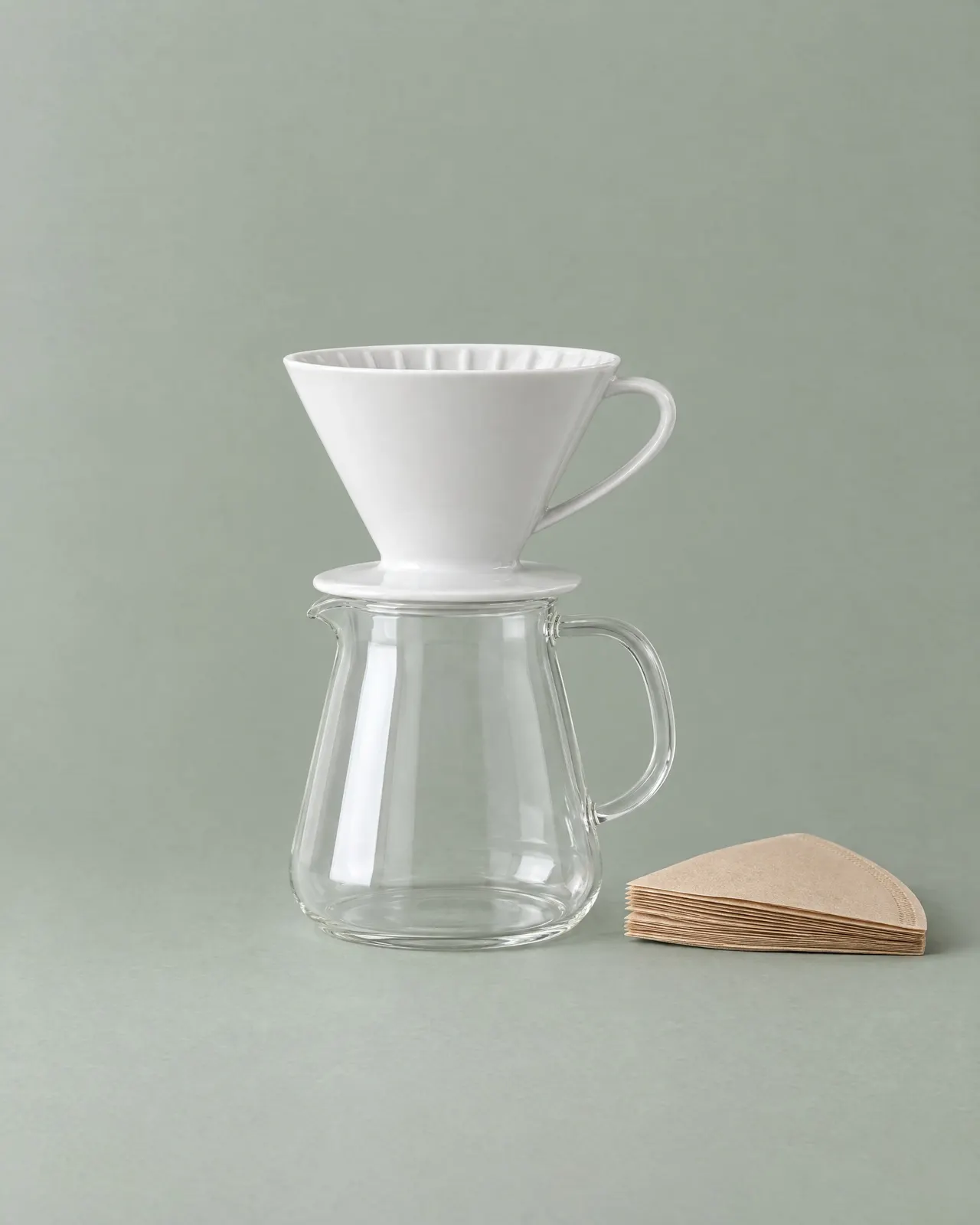 Dripper en porcelaine et 100 filtres